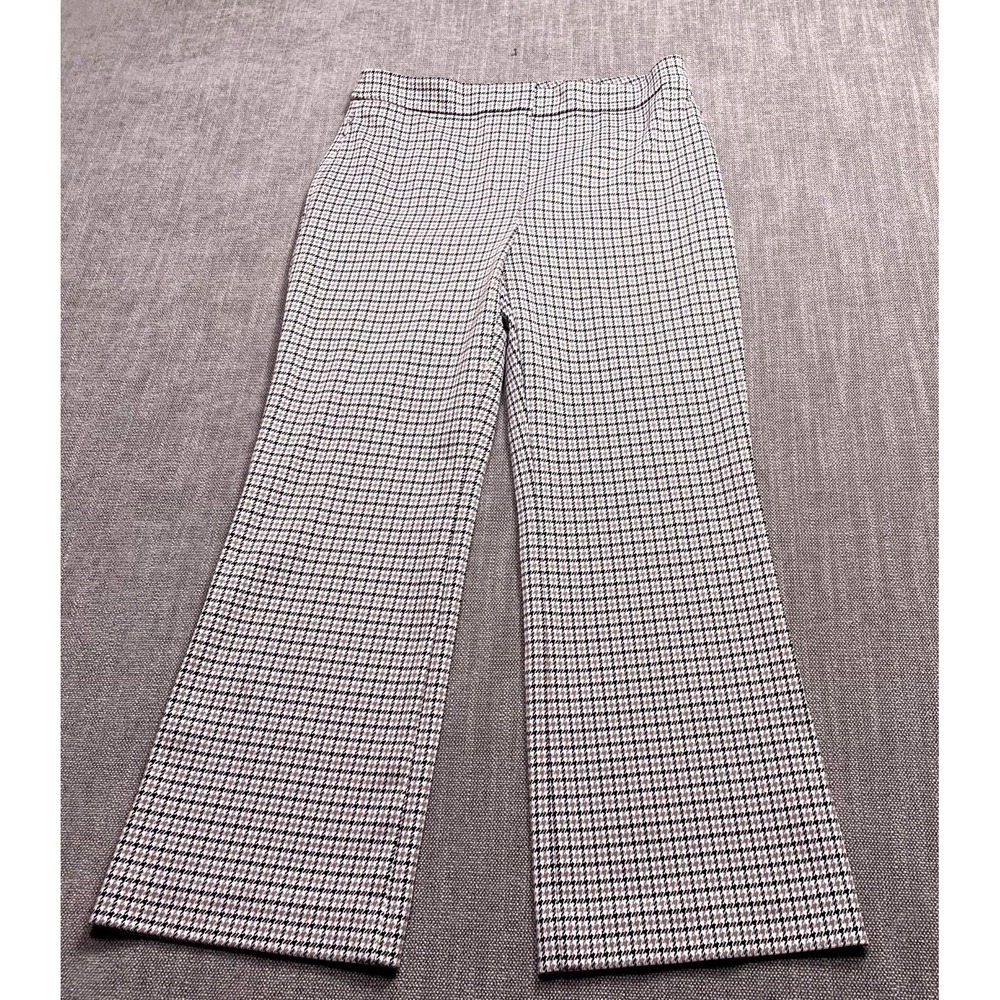 Theory Kick Pants Womens 6 Cinder Multi Stretch Houndstooth High Rise Cropped